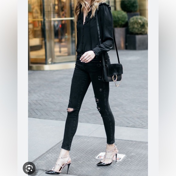 Valentino Garavani Lacquered Rockstud Leather Maroon/Red & Blue Pumps 36EU/6 US - Picture 12 of 16